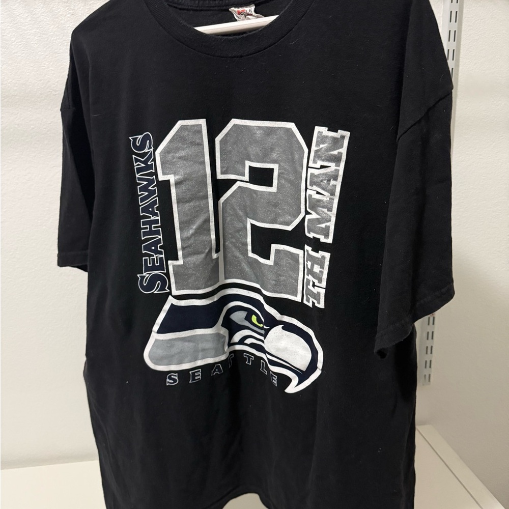 ALstyle Seattle Seahawks 12th Man Tee in Black